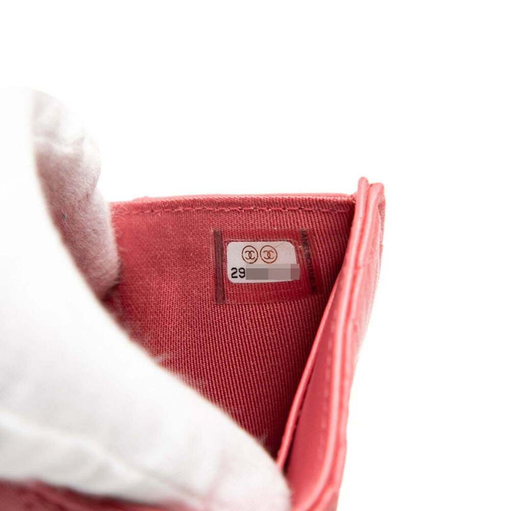 CHANEL Authentic Pink Lambskin Leather Logo Wallet - Picture 7 of 7